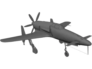 Kyushu J7W Shinden 3D Model preview