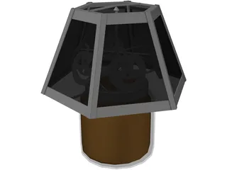 Glass Jar Candle with Halloween Decoration 3D Model preview