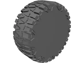 Mud Grabber Tire 3D Model preview