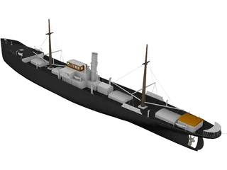 Freight Ship 3D Model preview