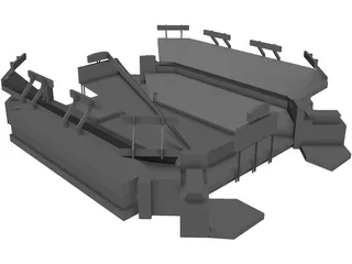 Football Stadium 3D Model preview