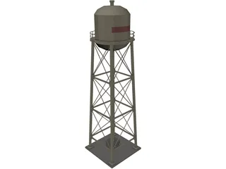 Water Tower 3D Model preview