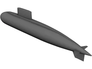 Kilo Russia Submarine 3D Model preview