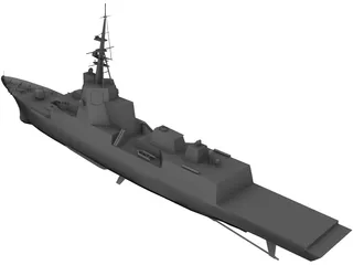 F-100 Norway Frigate 3D Model preview