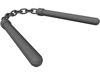 Nun Chucks 3D Model preview