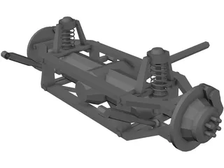 Rear Suspension 3D Model preview