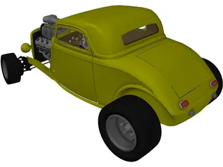 Ford Hotrod Coupe (1932) 3D Model preview