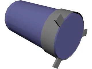 High Voltage Capacitor 3D Model preview
