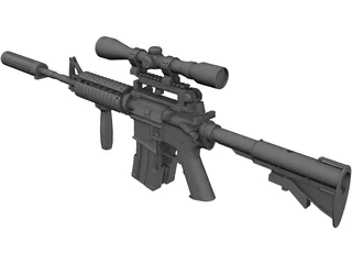 M4A1 Carbine 3D Model preview
