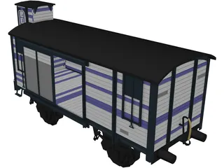 Train Car Box 3D Model preview