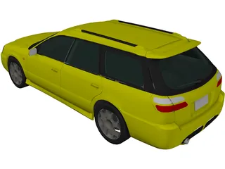 Subaru Legacy Wagon (2001) 3D Model preview