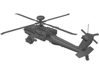 Boeing AH-64D Apache Longbow [+Pilots] 3D Model preview