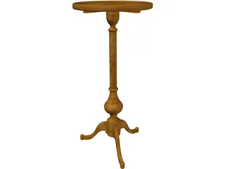 Candle Table 3D Model preview
