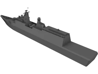 Russian Conceptual Frigate 3D Model preview