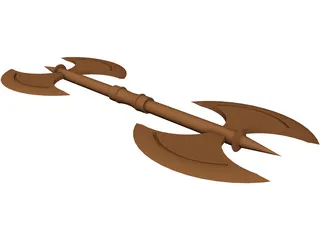 Double Axe 3D Model preview