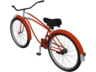 Bicycle JC Higgins Balloon Tire 26inch Boys (1949) 3D Model preview