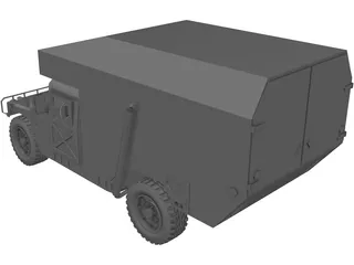 HUMVEE Maxi Ambulance 3D Model preview