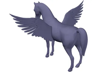 Flying Horse 3D Model preview