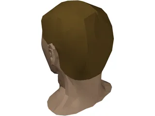 Justins Male Head 3D Model preview