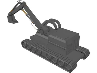 Excavator Digger 3D Model preview