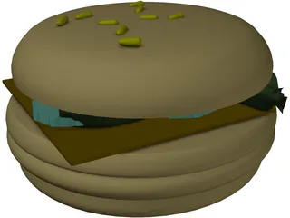 Hamburger [+All Toppings] 3D Model preview