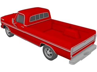 Ford Pickup (1971) 3D Model preview