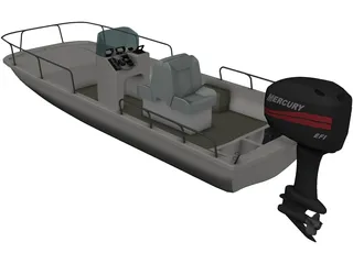 Boston Whaler Boat 3D Model preview