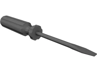 Flathead Screw Driver 3D Model preview
