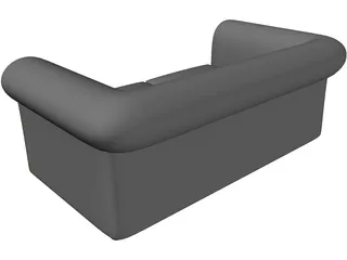 Couch Chesterfield Leather 3D Model preview