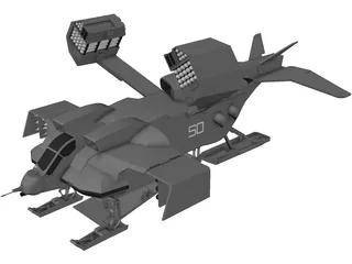 Aliens UD-4L Cheyenne Utility Dropship 3D Model preview