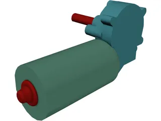 Worm Gear Motor 3D Model preview