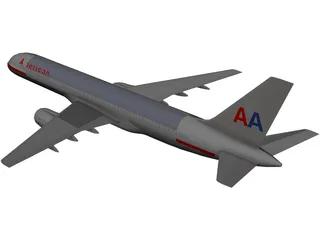 Boeing 757-200 3D Model preview