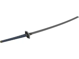 Long Katana Sword 3D Model preview