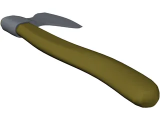Medieval Axe Handle 3D Model preview