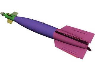 GBU-12 Laser Guided Bomb Missile 3D Model preview