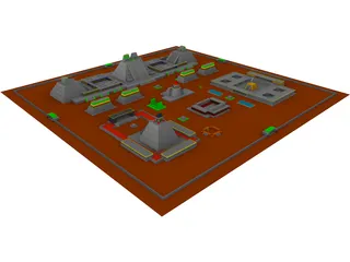 Aztec City 3D Model preview