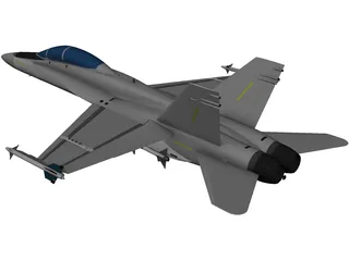 F-18A Hornet 3D Model preview