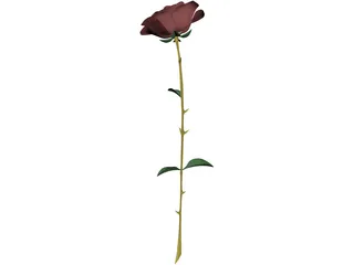 Red Rose 3D Model preview