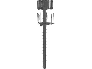 Cell Phone Tower 3D Model preview