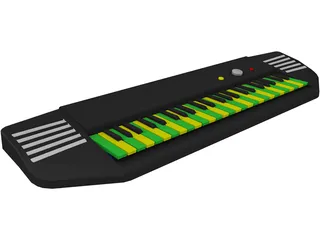 Electronic Keyboard 3D Model preview
