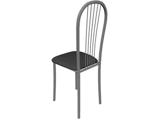 Metal Kitchen Chair 3D Model preview