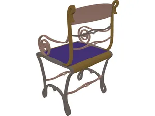 Porch Chair 3D Model preview