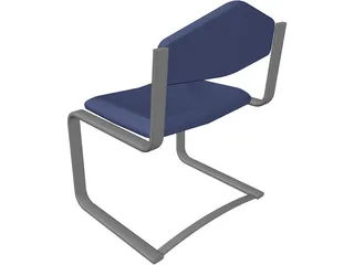 Waiting Room Chair 3D Model preview