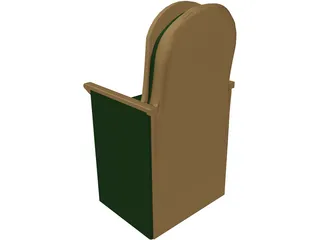Theater Seat 3D Model preview