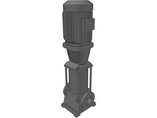 Grundfos Pump 3D Model preview