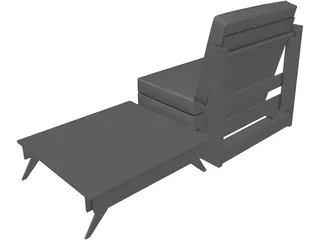 Sofa Outdoor 3D Model preview