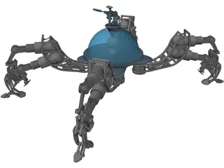 Light Spider Rover Robot 3D Model preview
