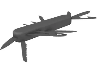 Pocket Knives Multi-Tools 3D Model preview