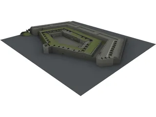 Fort Knox Maine 3D Model preview