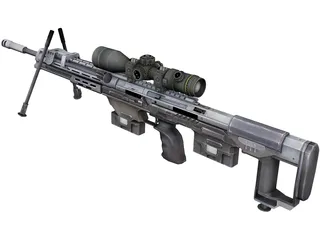 DSR50 Sniper Rifle 3D Model preview
